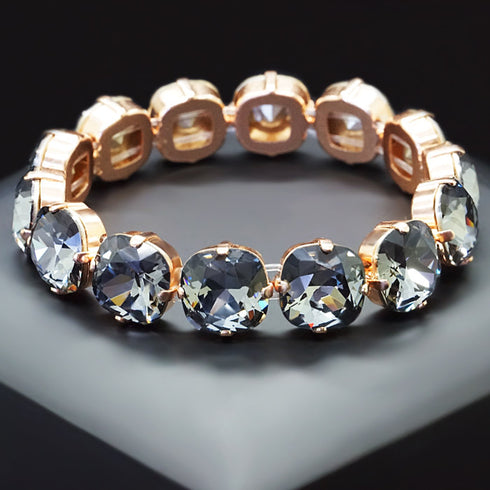 Браслет "Apžilbinošs Mirdzums (SIlver Night)" с кристаллами Swarovski™